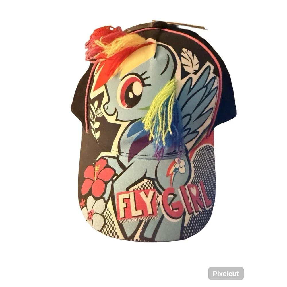 My Little Pony Rainbow Dash Fly Girl 3D Pop Cap Adjustable Kids Hat